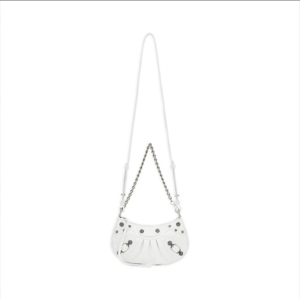 NWT Authentic Balenciaga Le Cagole Crocodile Embossed Mini Bag With Chain - Picture 14 of 15